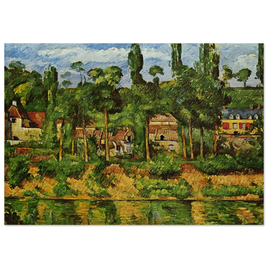 The Chateau de Medan - Paul Cézanne Brushed Aluminum Print - 70x100 cm / 28x40 inches | Paul Cézanne Aluminum Print | Paul Cézanne Prints