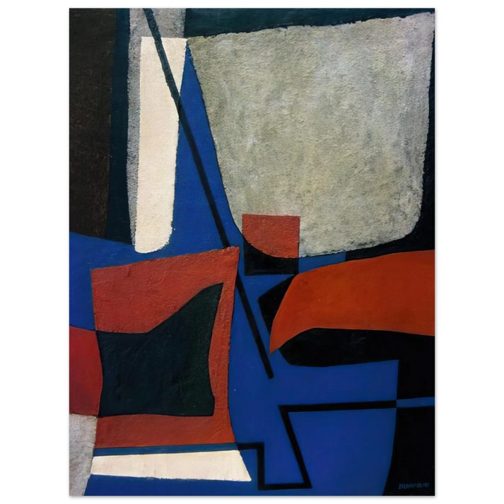 Enrico Prampolini - ABSTRACT COMPOSITION 1955  75x100 cm / 30x40inches Fine Art Poster