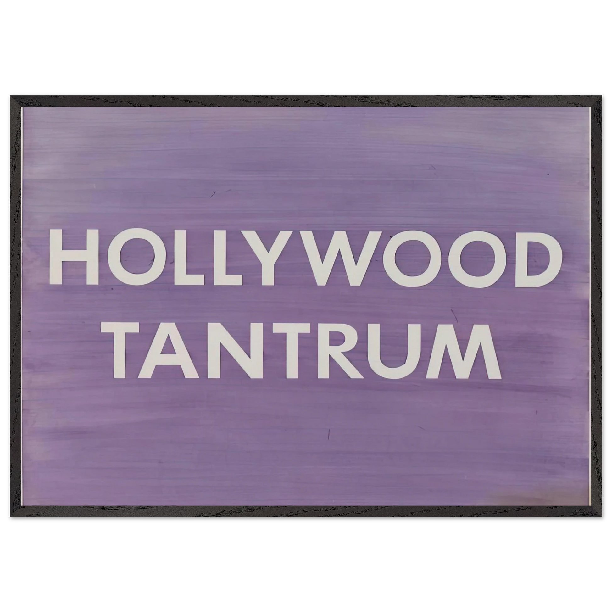 HOLLYWOOD TANTRUM 1979 - Edward Ruscha Framed Art Print – Black Wooden Frame - Default Title - -Framed Art Print
