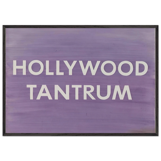 HOLLYWOOD TANTRUM 1979 - Edward Ruscha Framed Art Print – Black Wooden Frame - Default Title - -Framed Art Print