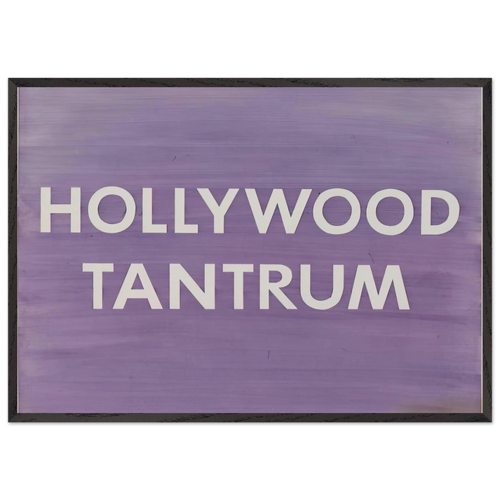 HOLLYWOOD TANTRUM 1979 - Edward Ruscha 70x100 cm / 28x40 inches Framed Art Print – Black Wooden Frame