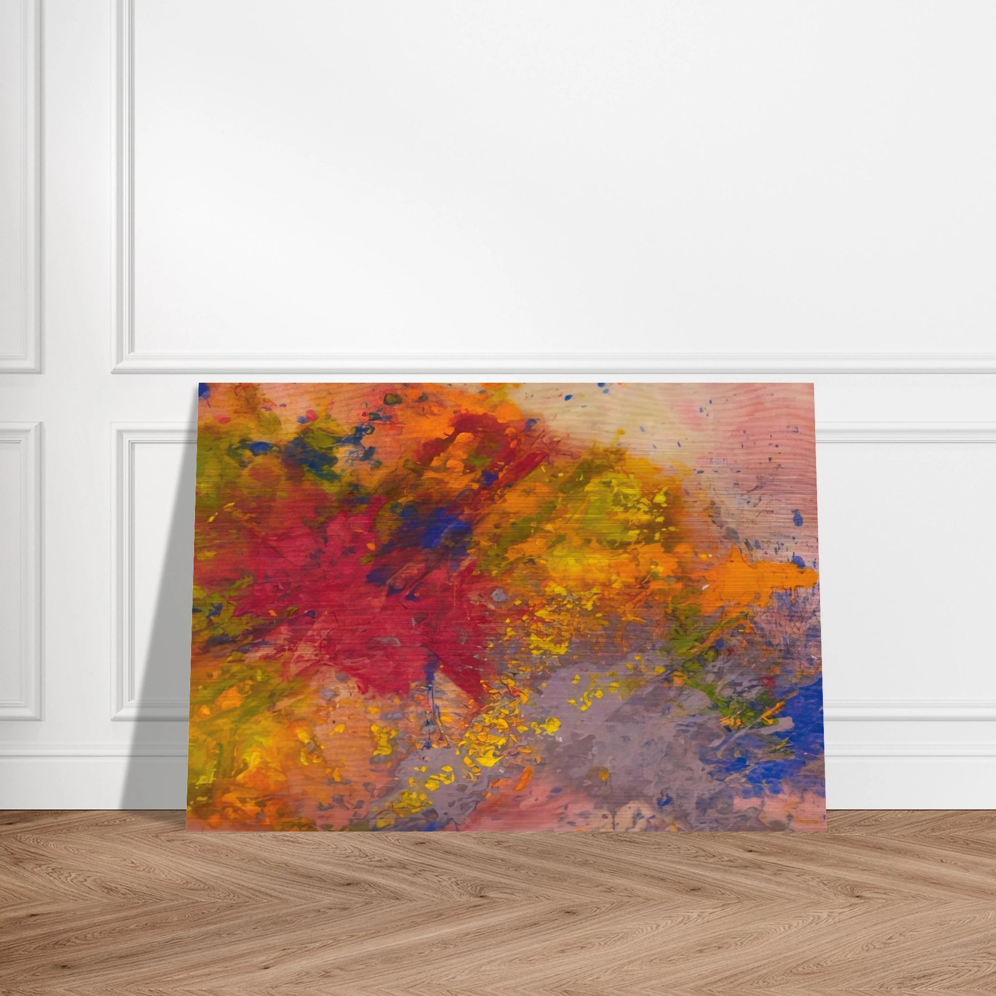 Red Linger - Sam Gilliam Brushed Aluminum Print - 70x100 cm / 28x40 inches | Sam Gilliam Aluminum Print | Sam Gilliam Prints