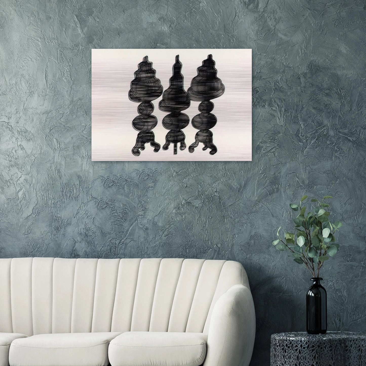 3 Cakes on Swivel Chairs - 1971 - Dieter Roth Brushed Aluminum Print - 70x100 cm / 28x40 inches | Dieter Roth Aluminum Print | Dieter Roth Prints