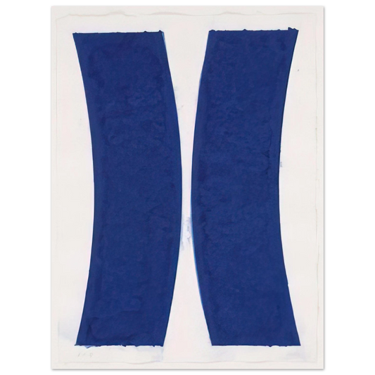 Ellsworth Kelly - Colored Paper Image V  Blue Curves  from Colored Paper Images Fine Art Poster - Default Title