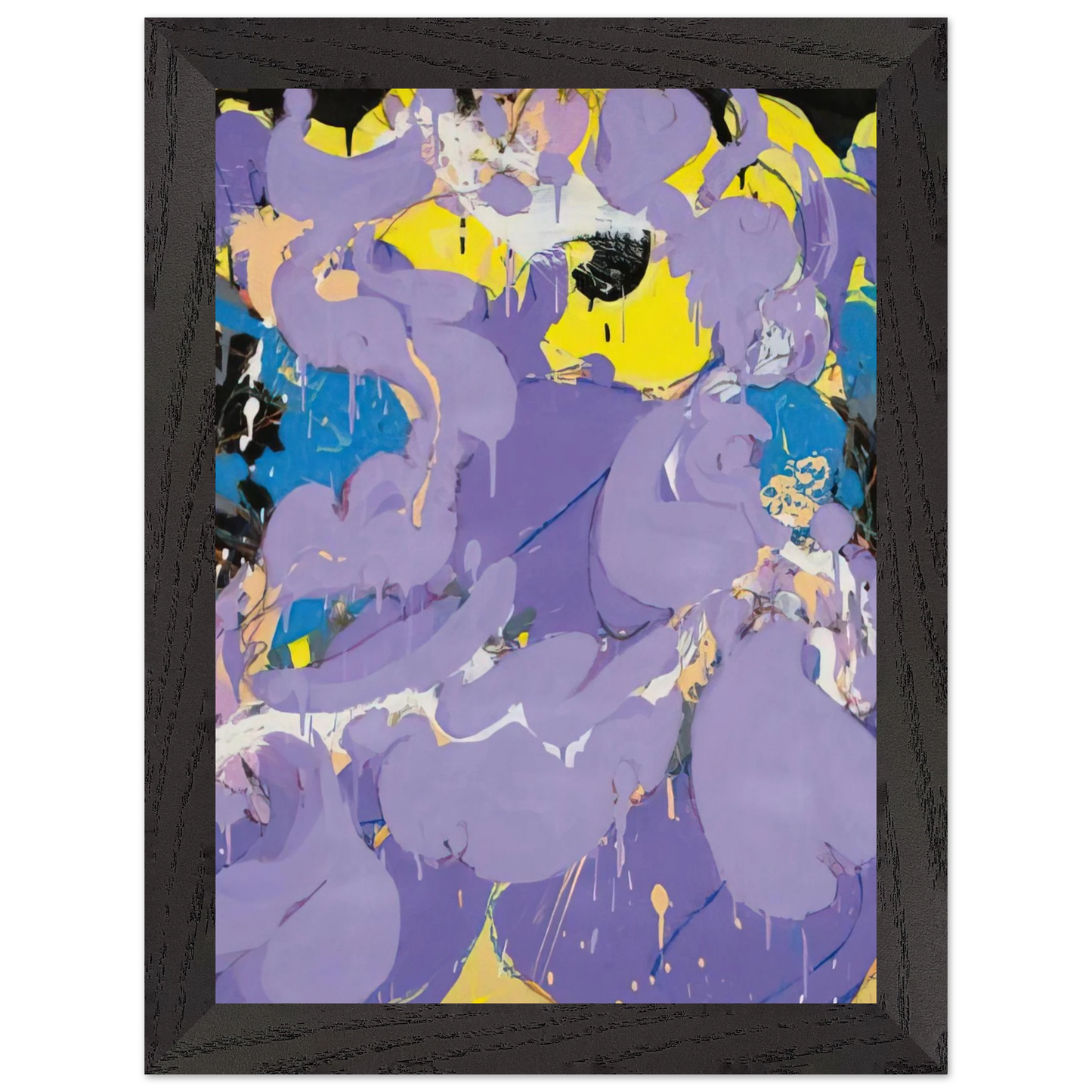 Helen Frankenthaler - Untitled - 1978 Wall art - 20x25 cm / 8x10 inches - Premium Wooden Framed Poster With Fine Art Paper - Wood frame