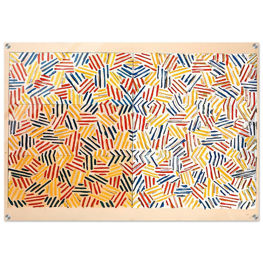 CORPSE AND MIRROR 1969 0 - Jasper Johns Acrylic Print - 70x100 cm / 28x40″ inches