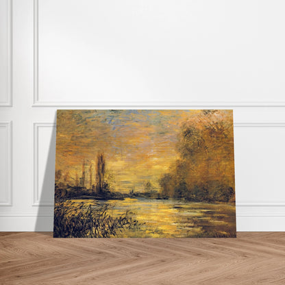 The Small Arm of the Seine at Argenteuil - claude monet Brushed Aluminum Print - 70x100 cm / 28x40 inches | claude monet Aluminum Print | claude monet Prints