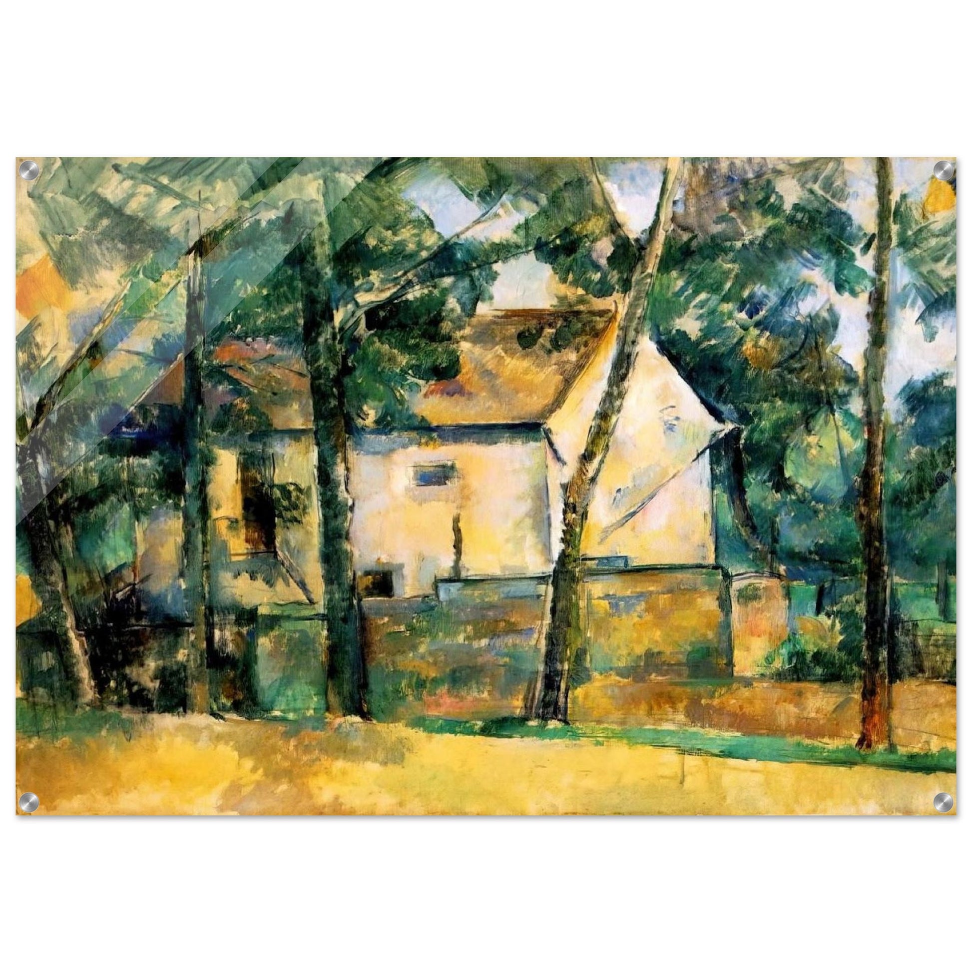 House and Trees - Paul Cézanne Acrylic Print - 70x100 cm / 28x40″ inches
