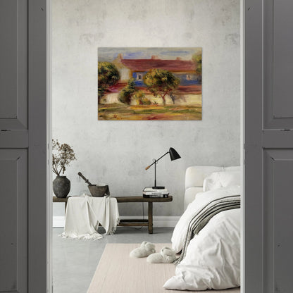 The Artist s House - Pierre-Auguste Renoir Brushed Aluminum Print - 70x100 cm / 28x40 inches | Pierre-Auguste Renoir Aluminum Print | Pierre-Auguste Renoir Prints