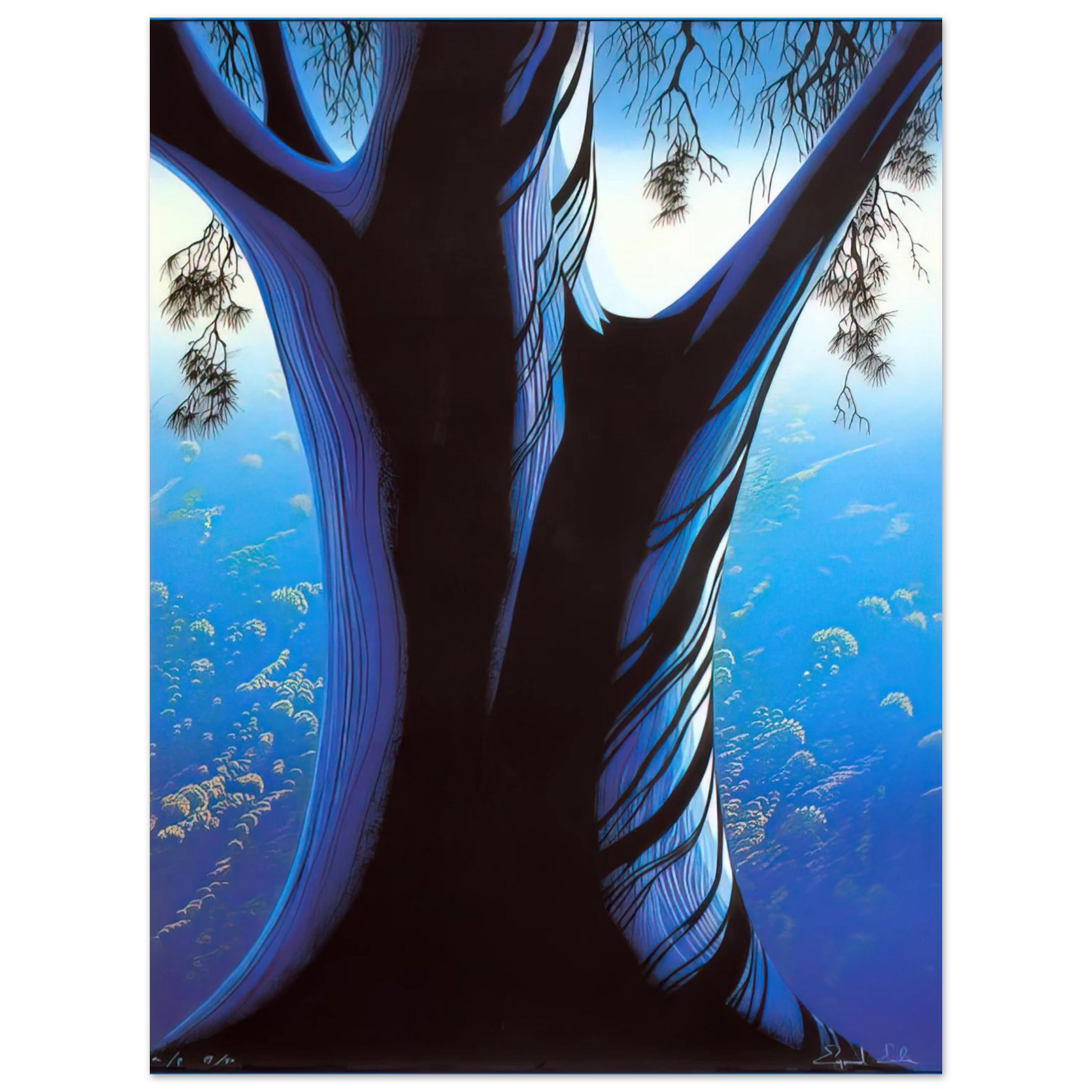 Eyvind Earle - Blue Pine Fine Art Poster - Default Title