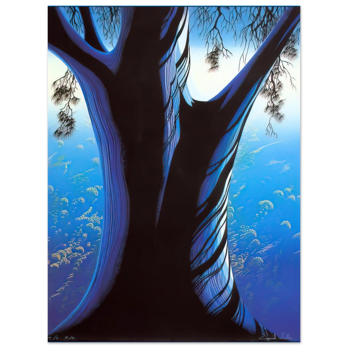 Eyvind Earle - Blue Pine  75x100 cm / 30x40inches Fine Art Poster