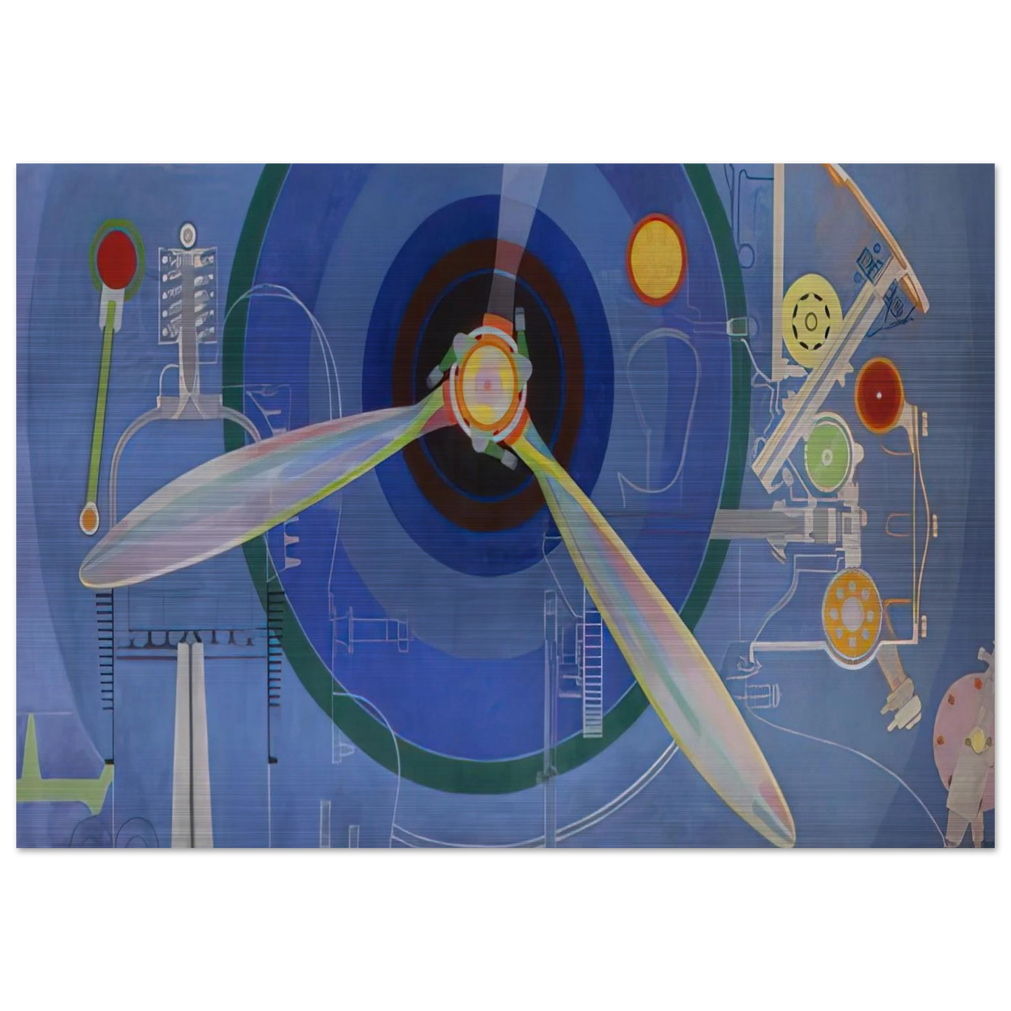 HELICE DECORATION POUR LE PALAIS DE L AIR EXPOSITION INTERNATIONALE DES ARTS ET DES TECHNIQUES DANS 1937 - Sonia Delaunay Brushed Aluminum Print - 70x100 cm / 28x40 inches | Sonia Delaunay Aluminum Print | Sonia Delaunay Prints