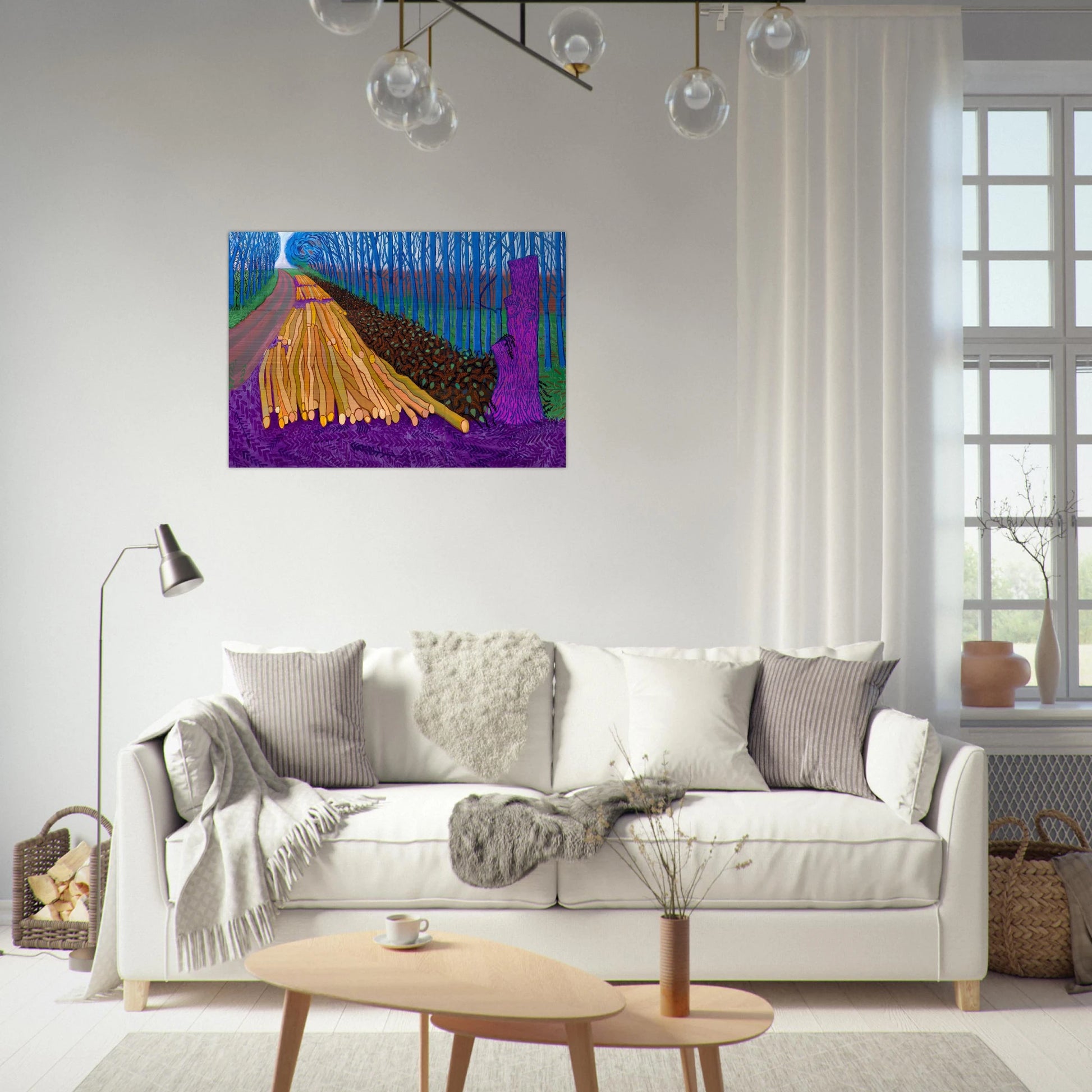 David Hockney - David Hockney Brushed Aluminum Print - 70x100 cm / 28x40 inches | David Hockney Aluminum Print | David Hockney Prints