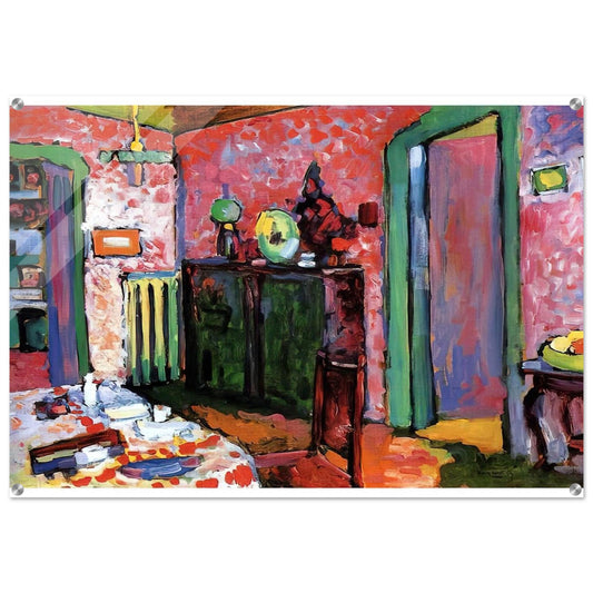 INTERIOR MY DINING ROOM 1909 - Wassily Kandinsky Acrylic Print - 70x100 cm / 28x40″ inches