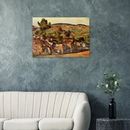 Mountains in Provence - Paul Cézanne Brushed Aluminum Print - 70x100 cm / 28x40 inches | Paul Cézanne Aluminum Print | Paul Cézanne Prints