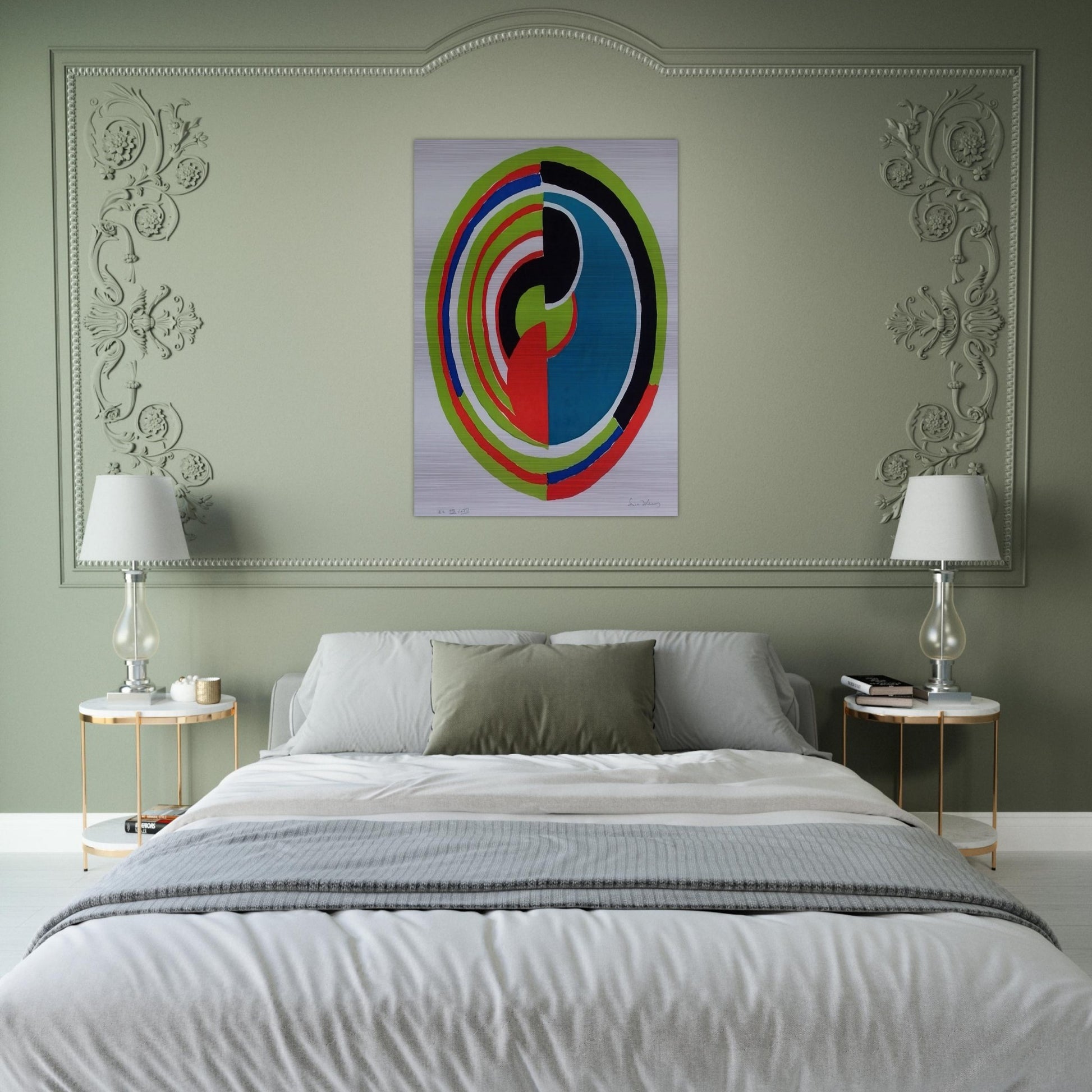 ABSTRACT SWIRL - Sonia Delaunay Brushed Aluminum Print - 70x100 cm / 28x40 inches | Sonia Delaunay Aluminum Print | Sonia Delaunay Prints