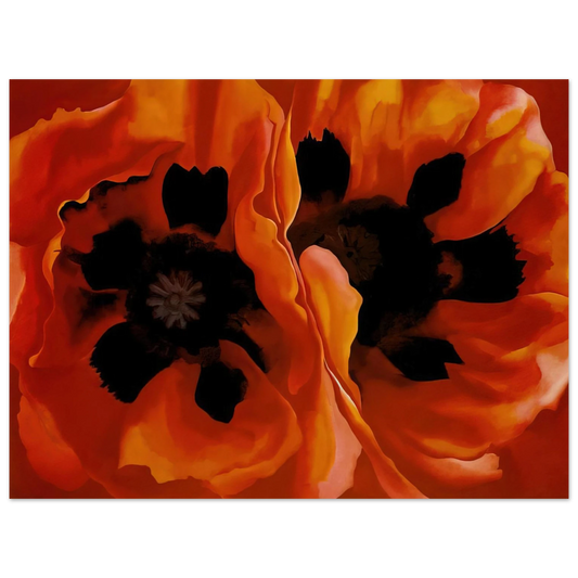 Georgia O'Keeffe - Oriental Poppies Fine Art Poster - 13x18 cm / 5x7 inches