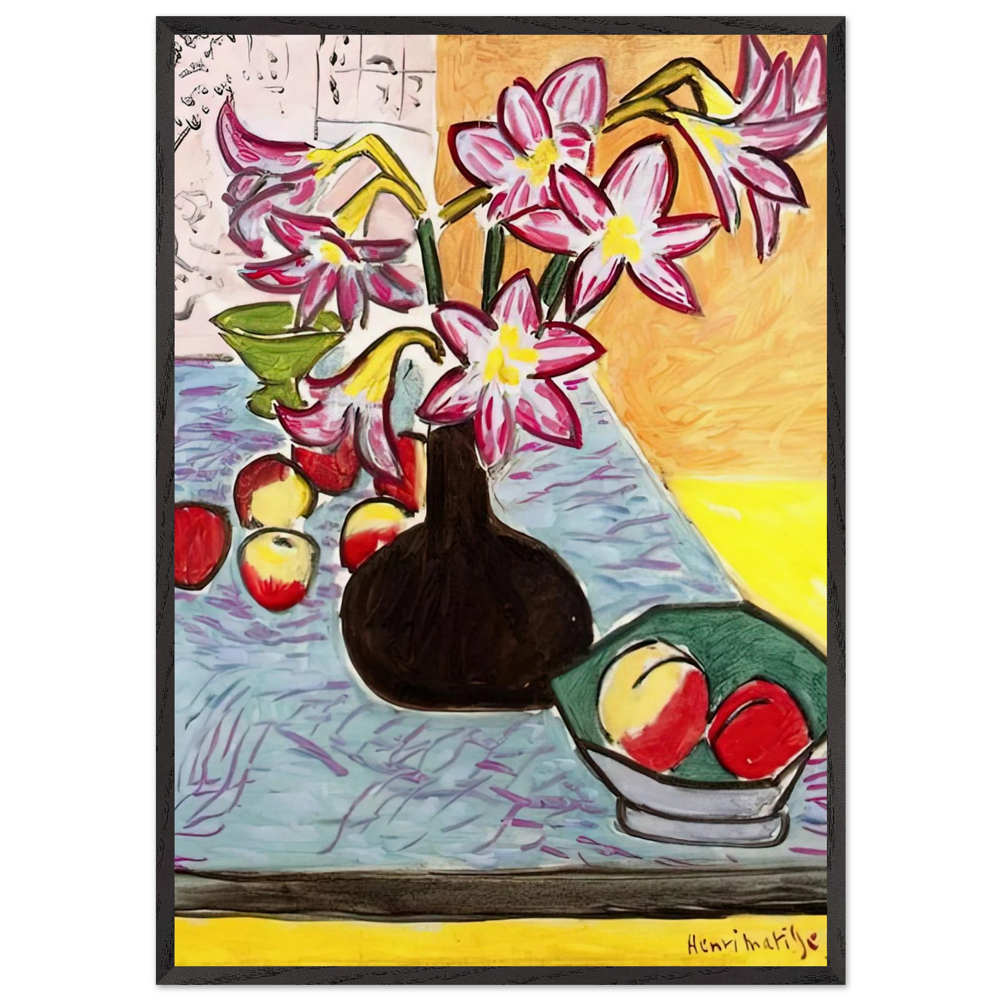 VASE OF AMARYLLIS 1941 - Henri Matisse Framed Art Print – Black Wooden Frame - Default Title - -Framed Art Print