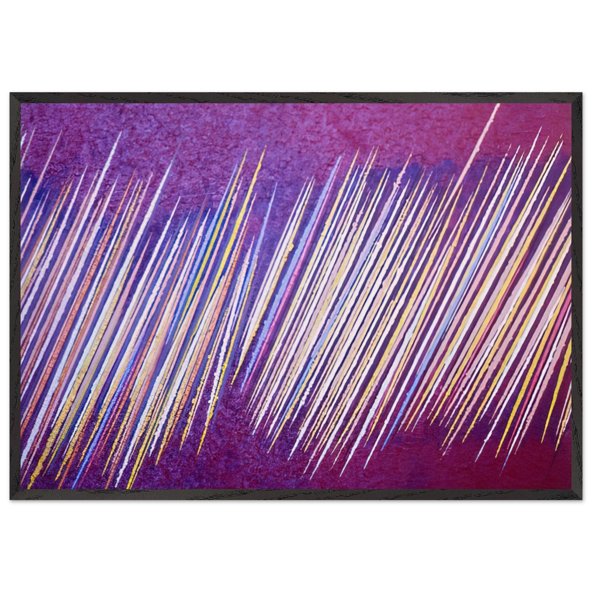 Red Line Painting II - 1968 - Ronnie Landfield Framed Art Print – Black Wooden Frame - Default Title - -Framed Art Print