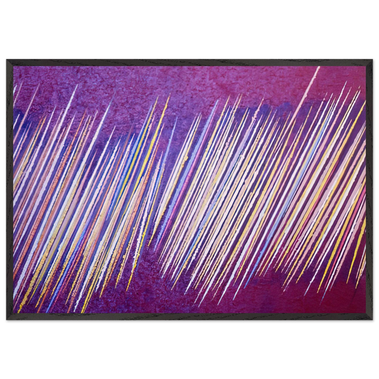 Red Line Painting II - 1968 - Ronnie Landfield Framed Art Print – Black Wooden Frame - Default Title - -Framed Art Print