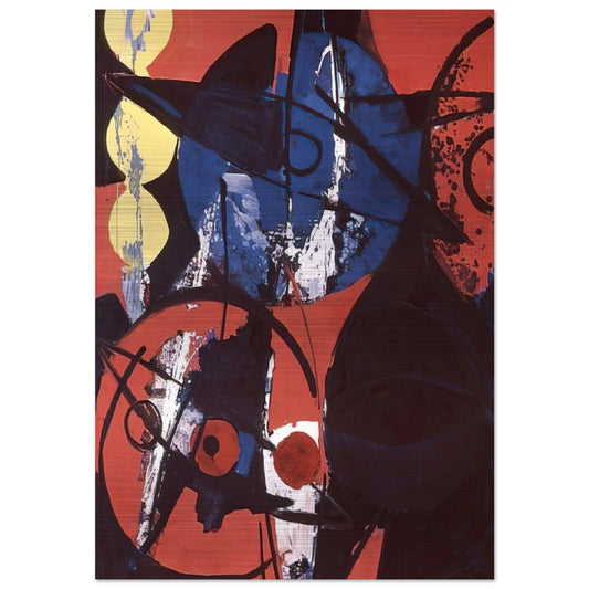 Blaufeuer - 1964 - Ernst Wilhelm Nay Brushed Aluminum Print - 70x100 cm / 28x40 inches | Ernst Wilhelm Nay Aluminum Print | Ernst Wilhelm Nay Prints