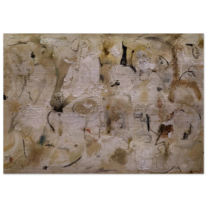 Painted on 21st Street - 1951 - Helen Frankenthaler Brushed Aluminum Print - 70x100 cm / 28x40 inches | Helen Frankenthaler Aluminum Print | Helen Frankenthaler Prints