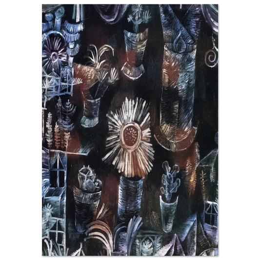 STILL LIFE WITH THISTLE BLOOM 1919 - Paul Klee Brushed Aluminum Print - 70x100 cm / 28x40 inches | Paul Klee Aluminum Print | Paul Klee Prints