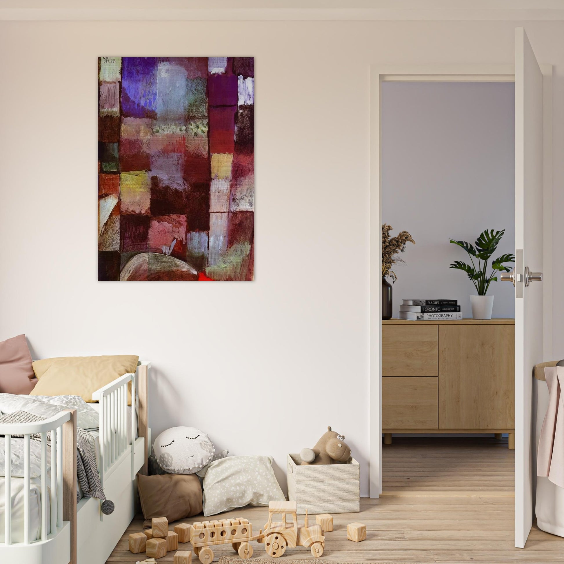 HAMAMET 1914 - Paul Klee Brushed Aluminum Print - 70x100 cm / 28x40 inches | Paul Klee Aluminum Print | Paul Klee Prints