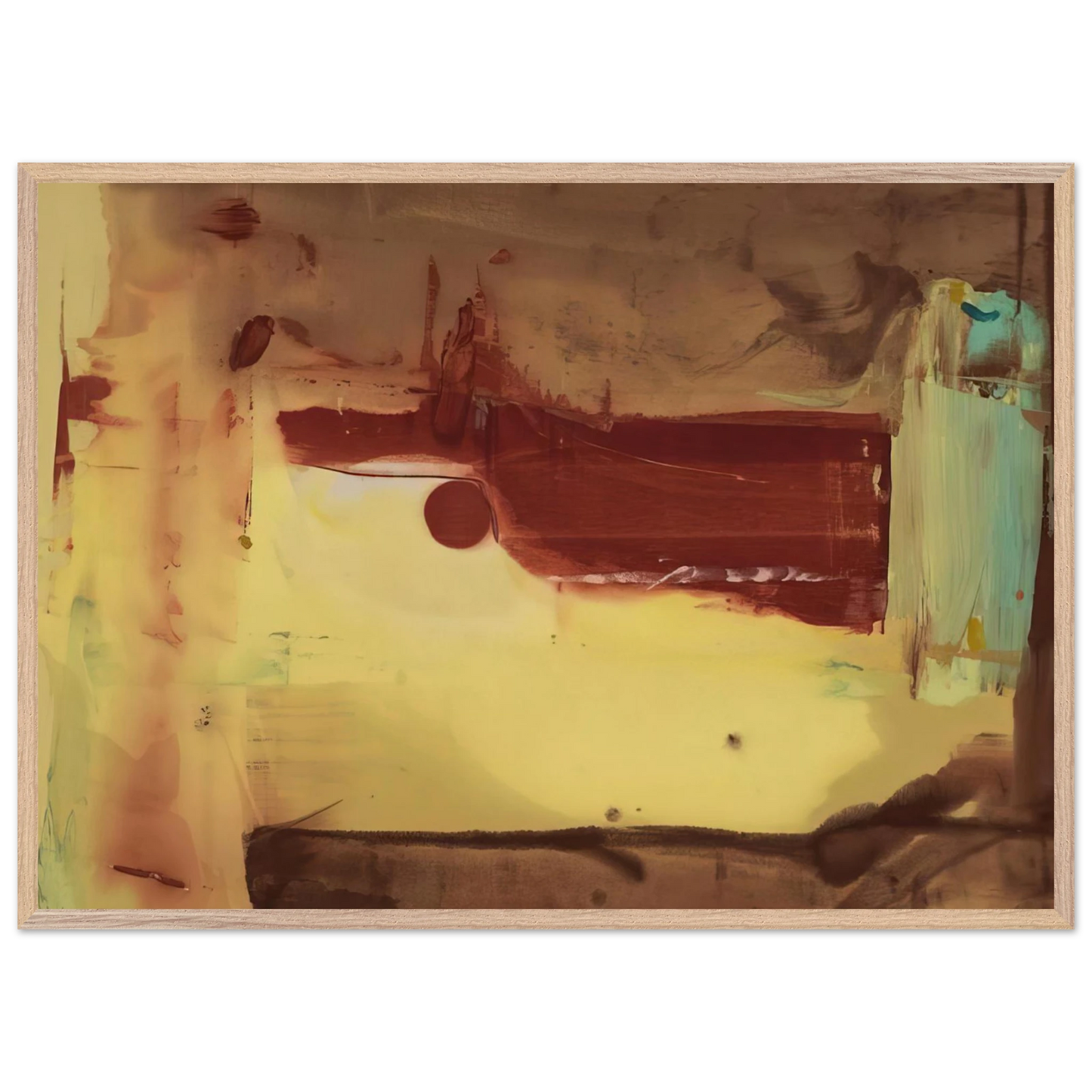Helen Frankenthaler - Desert Pass - 1976 Wall art - A3 (29.7 x 42  cm) - Premium Wooden Framed Poster With Fine Art Paper - White frame