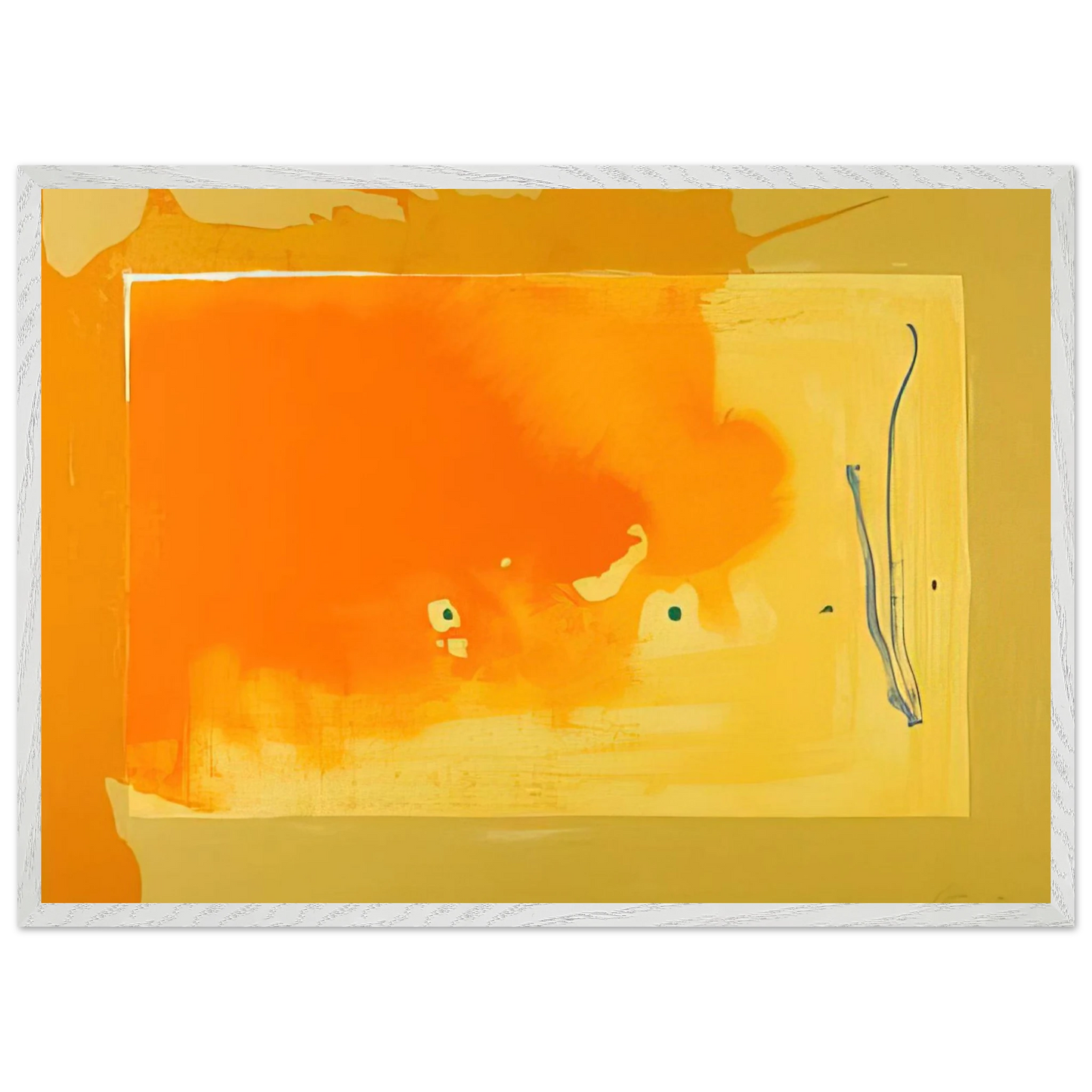 Helen Frankenthaler - Bilbao - 1998 Wall art - 50x70 cm / 20x28 inches - Premium Wooden Framed Poster With Fine Art Paper - Wood frame
