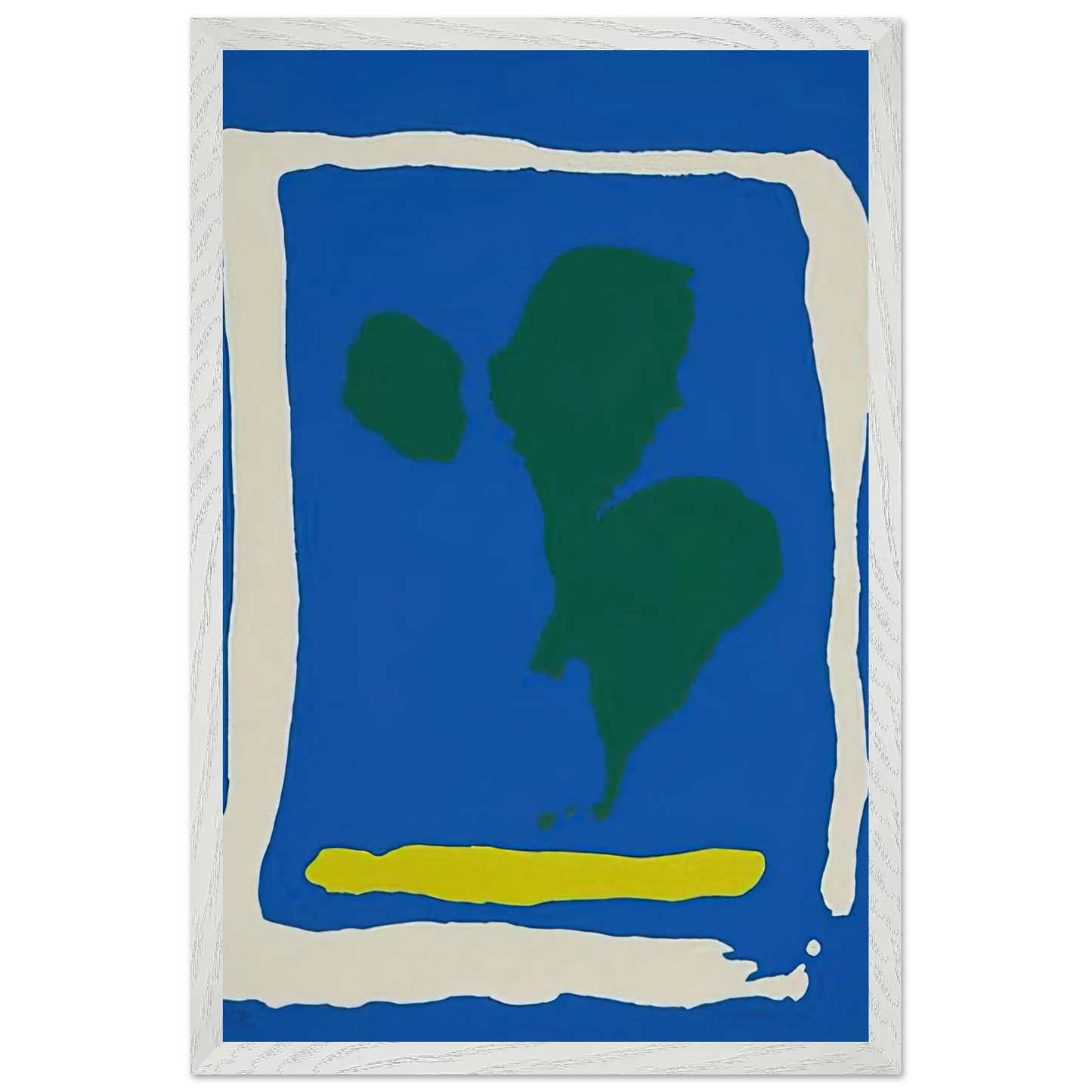Helen Frankenthaler - Air Frame - 1965 Wall art - A1 (59.4 x 84.1  cm) - Premium Wooden Framed Poster With Fine Art Paper - Black frame