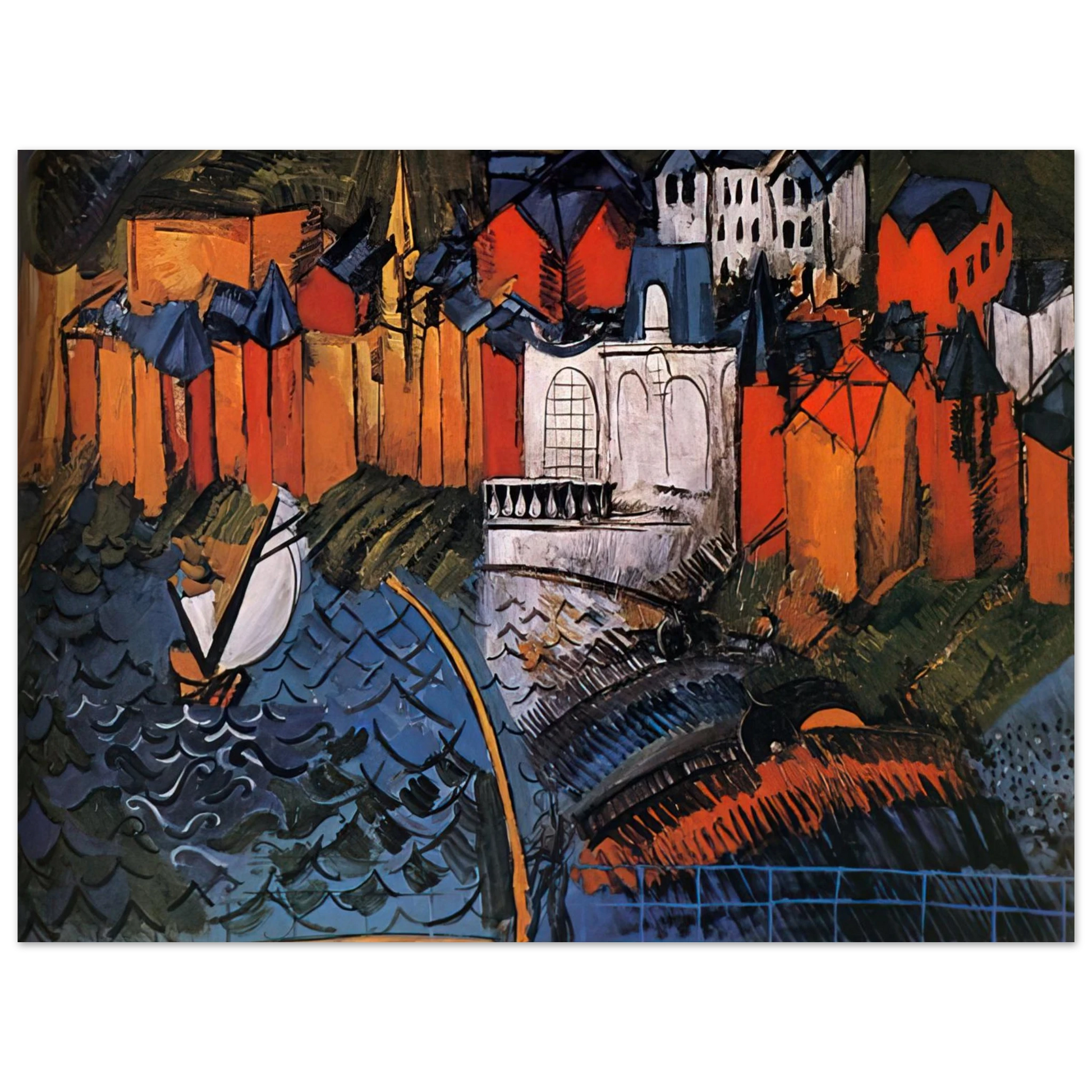 Raoul Dufy - SAILBOAT AT SAINTE ADRESSE 1912 Fine Art Poster - Default Title