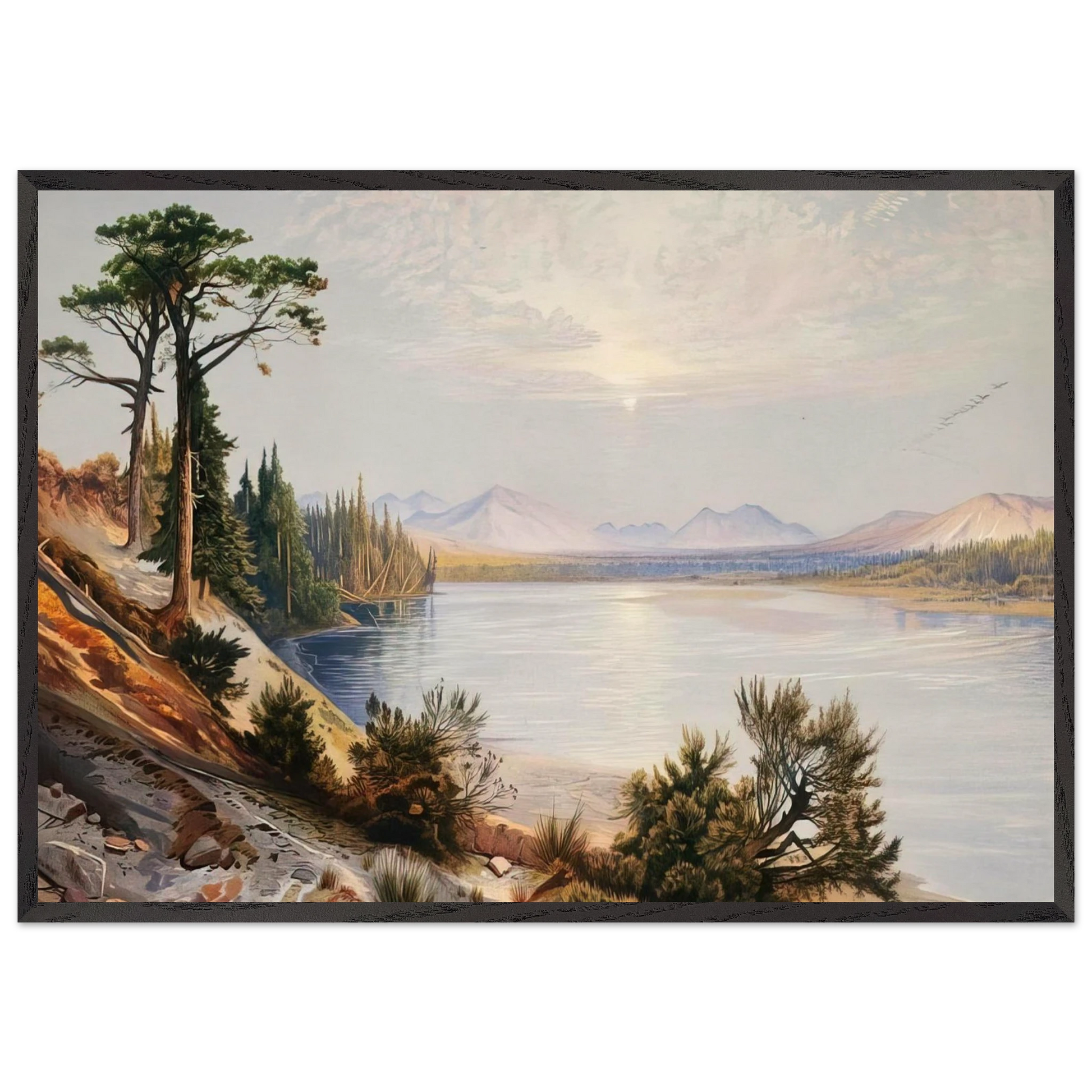 Head of Yellowstone River - Thomas Moran Framed Art Print – Black Wooden Frame - Default Title - -Framed Art Print