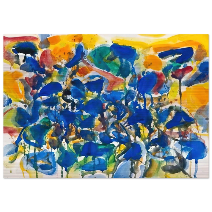 Untitled  SF-56-003  - Sam Francis Brushed Aluminum Print - 70x100 cm / 28x40 inches | Sam Francis Aluminum Print | Sam Francis Prints