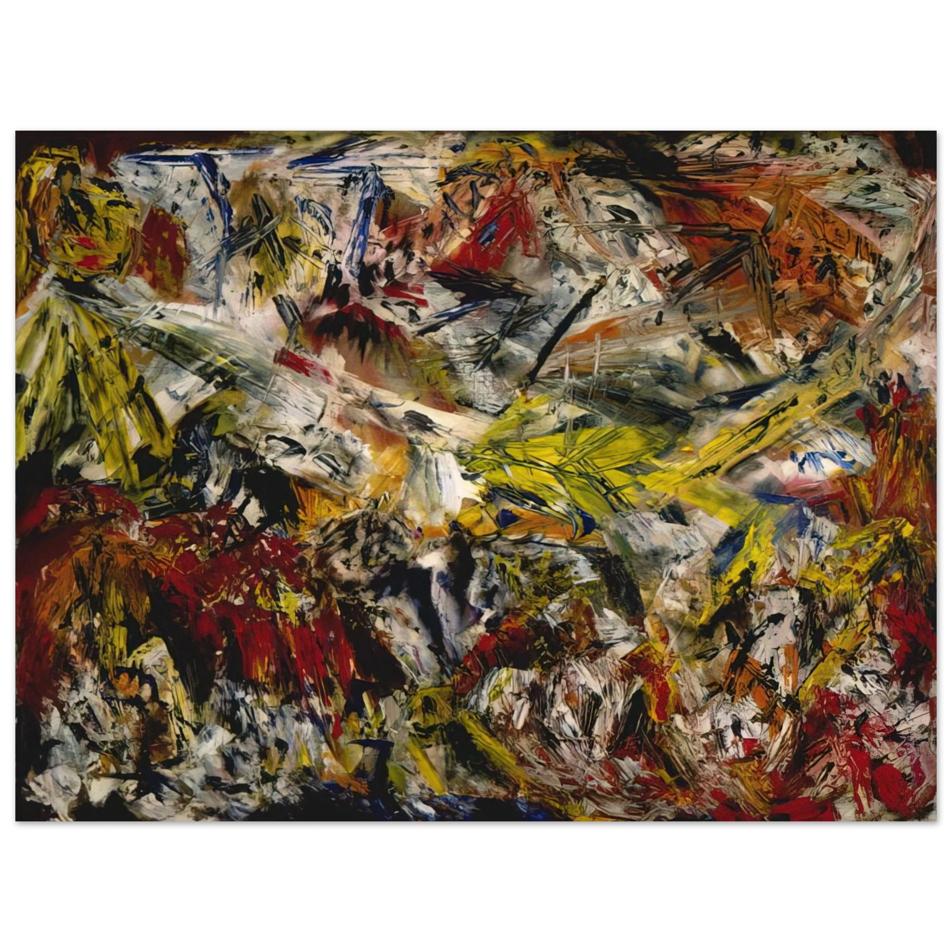Marcel Barbeau - Le tumulte à la machoire crispee Fine Art Poster - Default Title