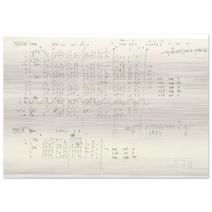 Cheap Imitation - 1971 - John Cage Brushed Aluminum Print - 70x100 cm / 28x40 inches | John Cage Aluminum Print | John Cage Prints