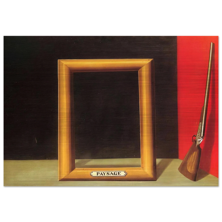 THE DELIGHTS OF LANDSCAPE 1928 - Rene Magritte Brushed Aluminum Print - 70x100 cm / 28x40 inches | Rene Magritte Aluminum Print | Rene Magritte Prints