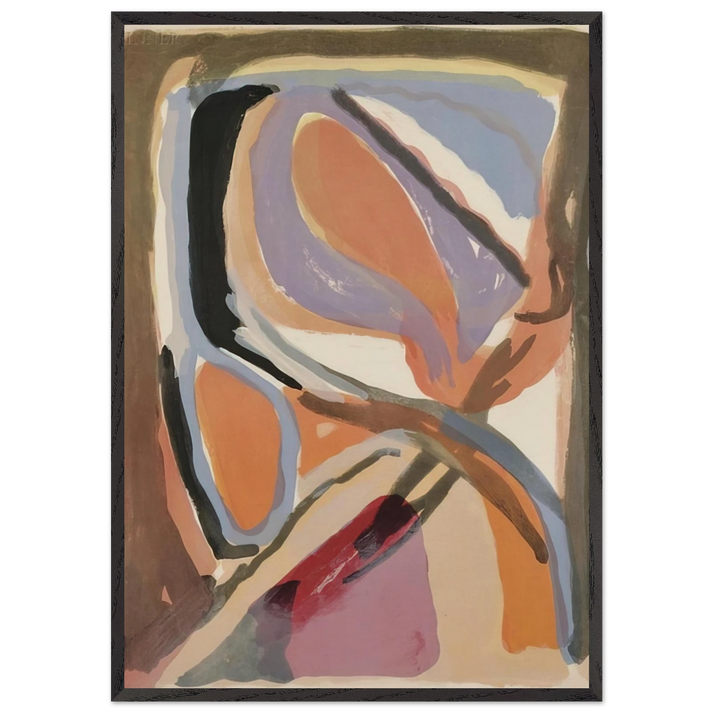 Untitled - 1972 N7 - Bram van Velde 70x100 cm / 28x40 inches Framed Art Print – Black Wooden Frame