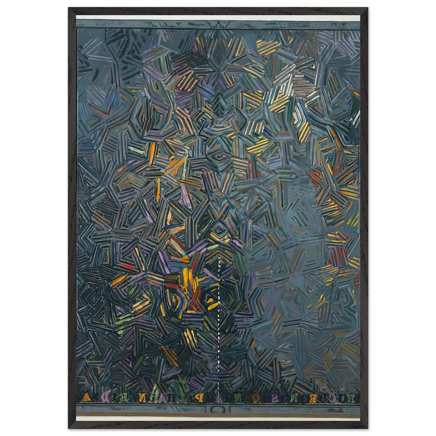 DANCERS ON A PLANE 1981 - Jasper Johns Framed Art Print – Black Wooden Frame - Default Title - -Framed Art Print