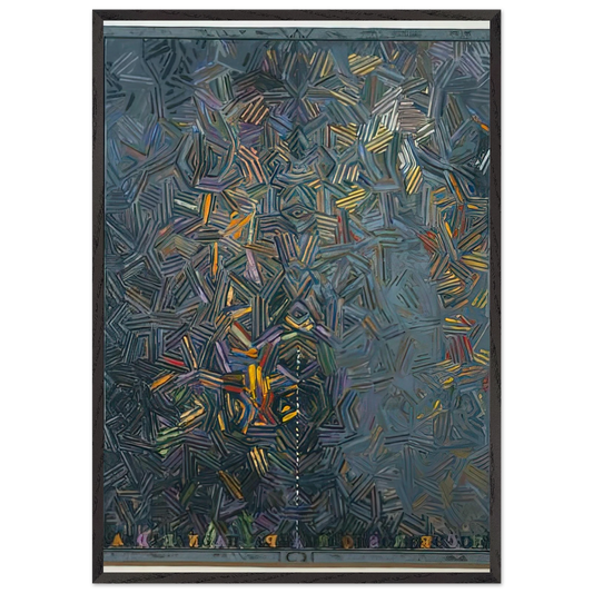 DANCERS ON A PLANE 1981 - Jasper Johns Framed Art Print – Black Wooden Frame - Default Title - -Framed Art Print