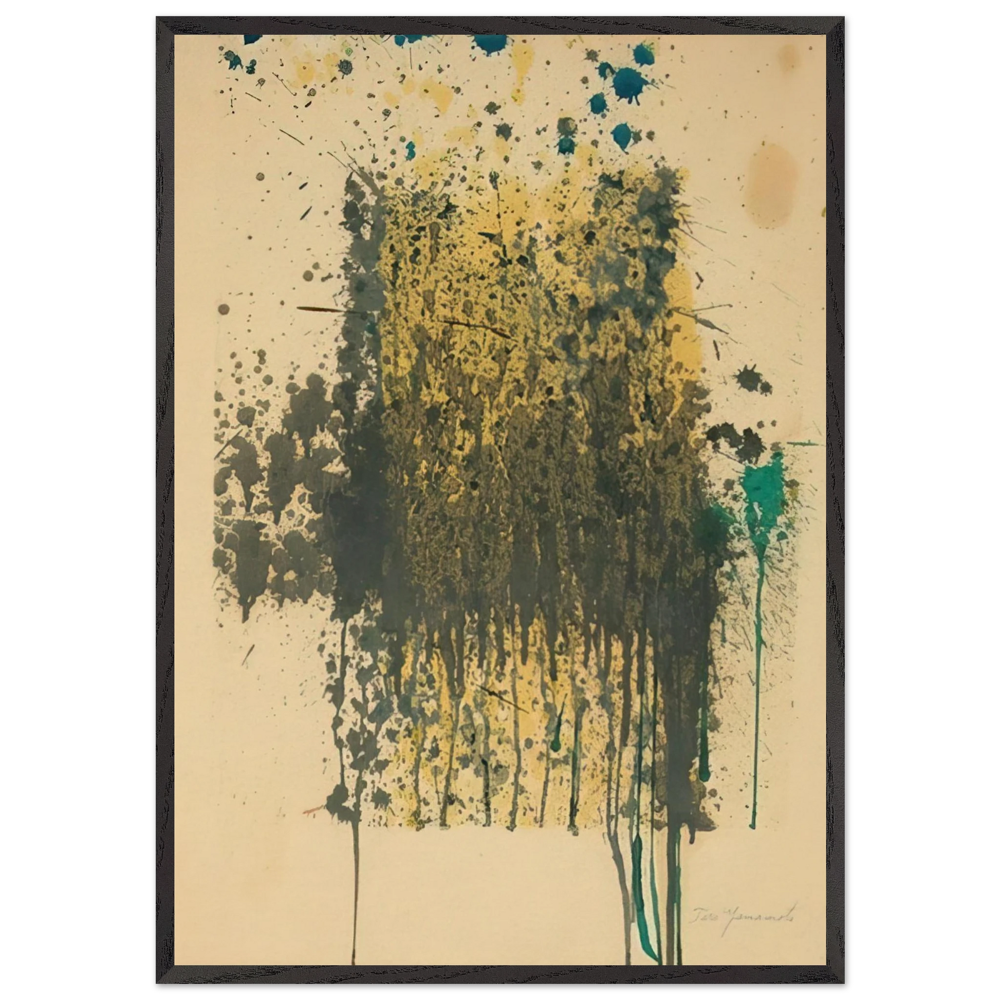 UNTITLED ABSTRACT N1 - Taro Yamamoto Framed Art Print – Black Wooden Frame - Default Title - -Framed Art Print