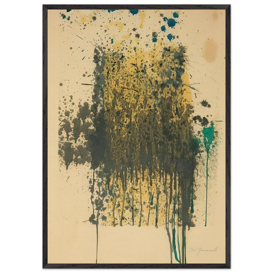 UNTITLED ABSTRACT N1 - Taro Yamamoto Framed Art Print – Black Wooden Frame - Default Title - -Framed Art Print