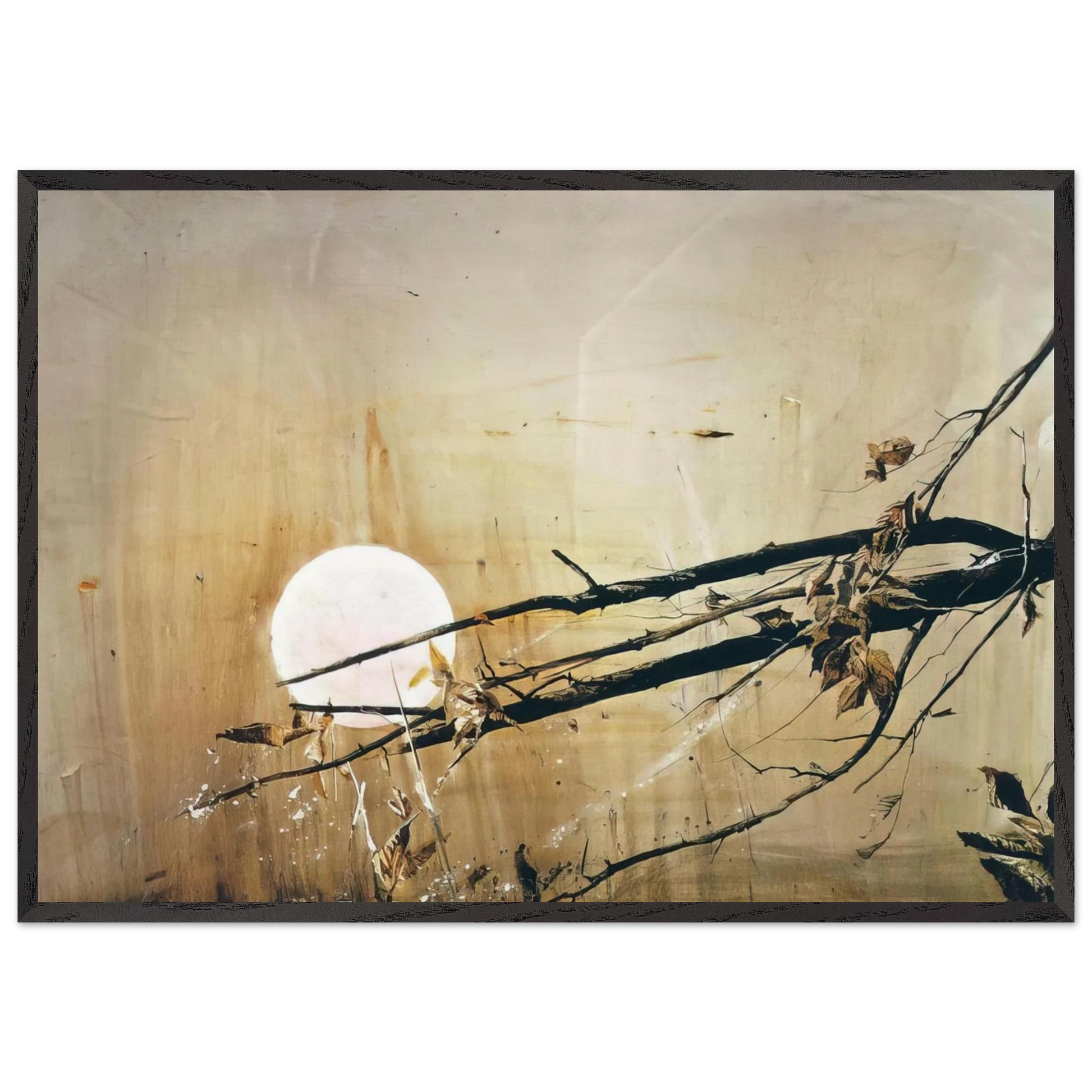 FULL MOON 1980 N1 - Andrew Wyeth Framed Art Print – Black Wooden Frame - Default Title - -Framed Art Print