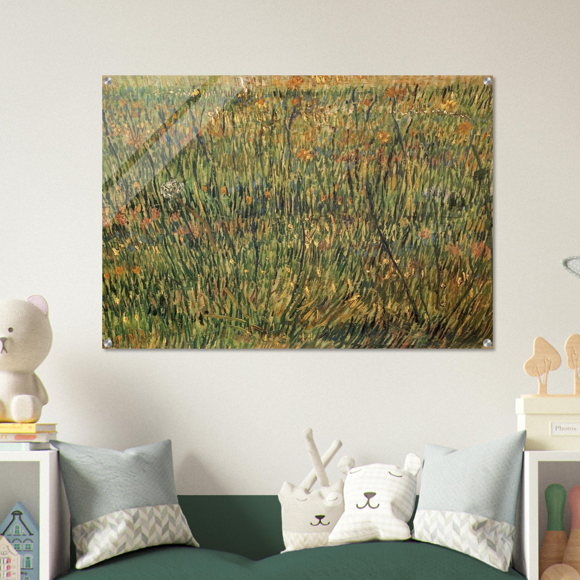 Pasture in Bloom - Vincent van Gogh Acrylic Print - 70x100 cm / 28x40″ inches