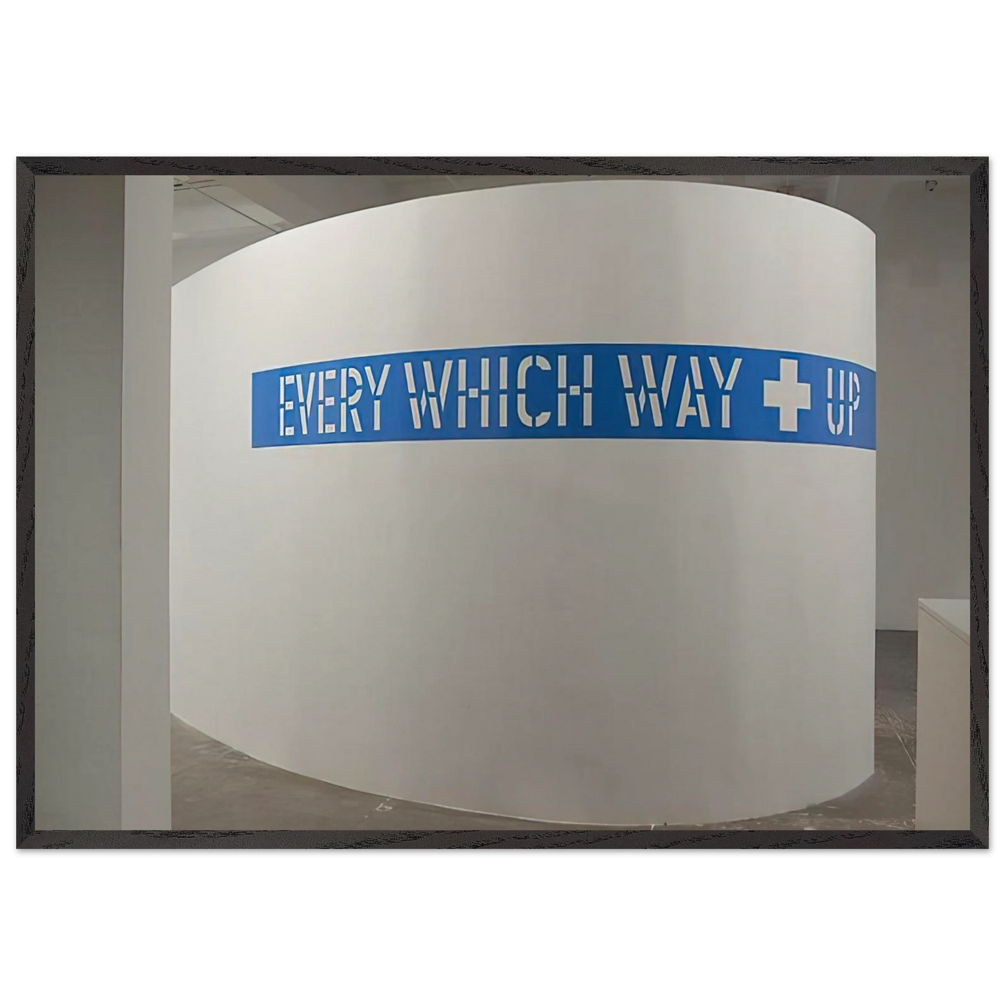 Every Which Way  Up - 2010 - Lawrence Weiner Framed Art Print – Black Wooden Frame - Default Title - -Framed Art Print