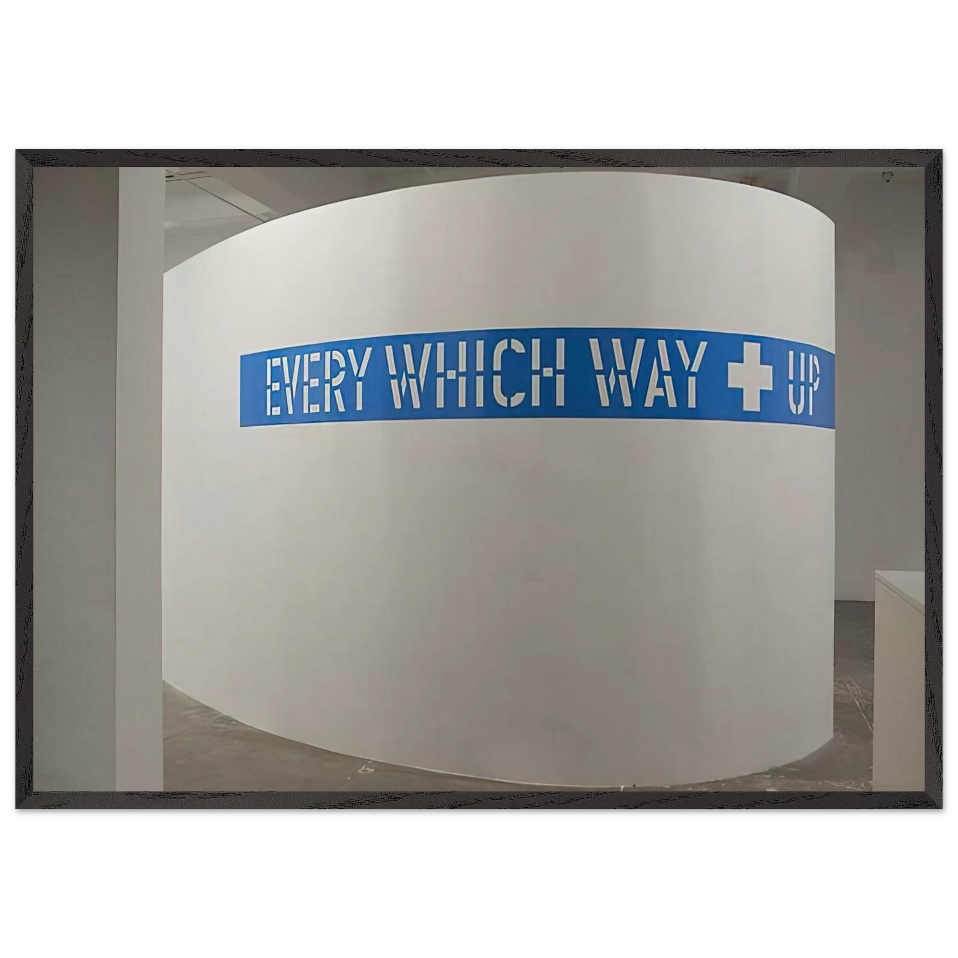 Every Which Way  Up - 2010 - Lawrence Weiner Framed Art Print – Black Wooden Frame - Default Title - -Framed Art Print