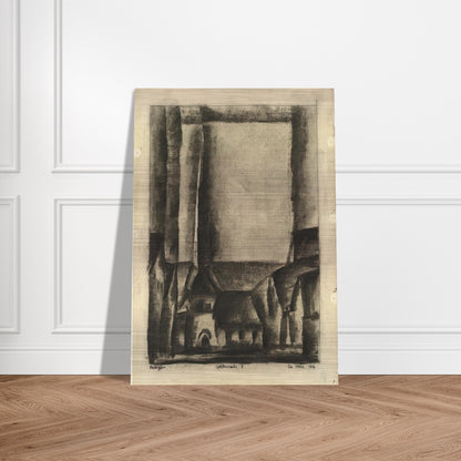 GELMERODA V 1916 - Lyonel Feininger Brushed Aluminum Print - 70x100 cm / 28x40 inches | Lyonel Feininger Aluminum Print | Lyonel Feininger Prints