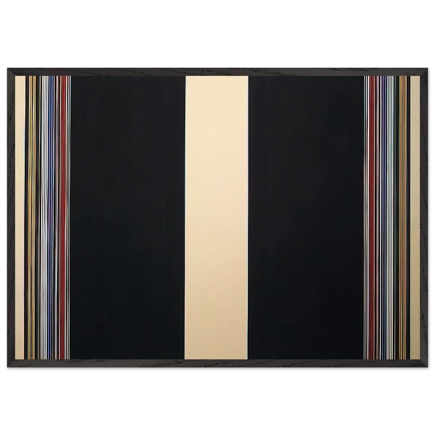 Untitled - 1985 N2 - Gene Davis Framed Art Print – Black Wooden Frame - Default Title - -Framed Art Print