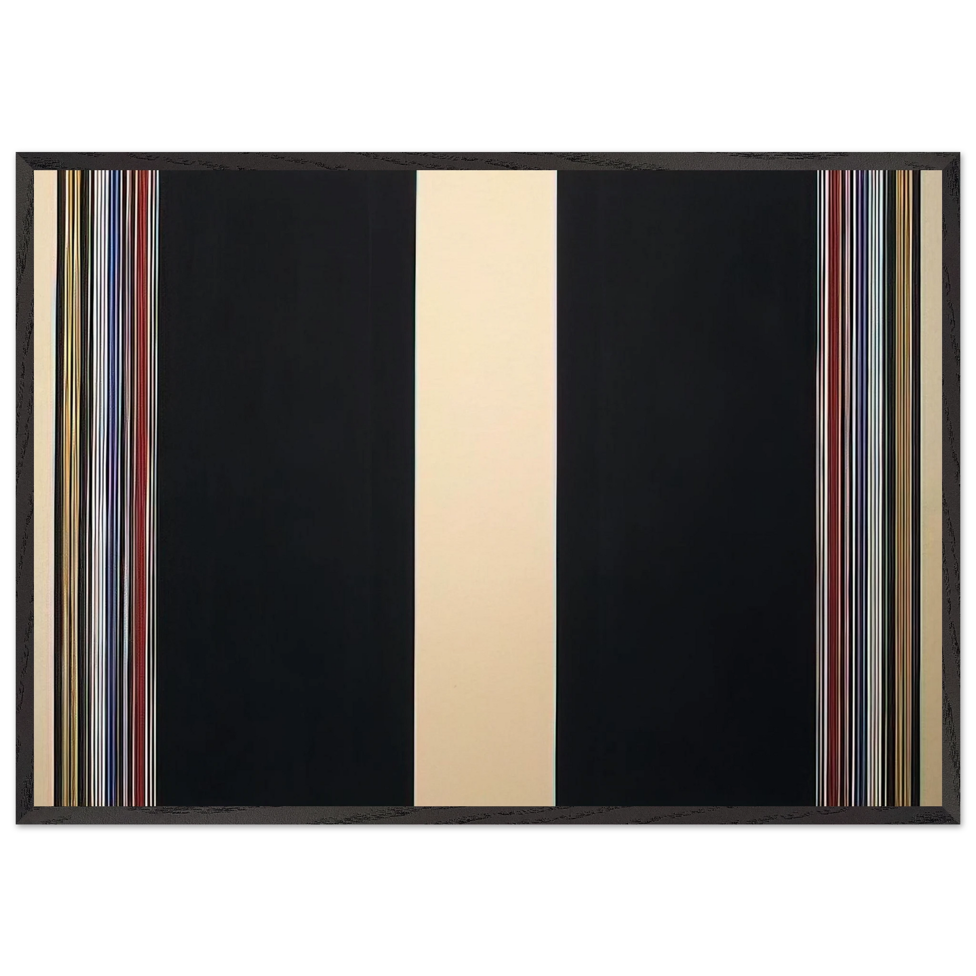 Untitled - 1985 N2 - Gene Davis Framed Art Print – Black Wooden Frame - Default Title - -Framed Art Print