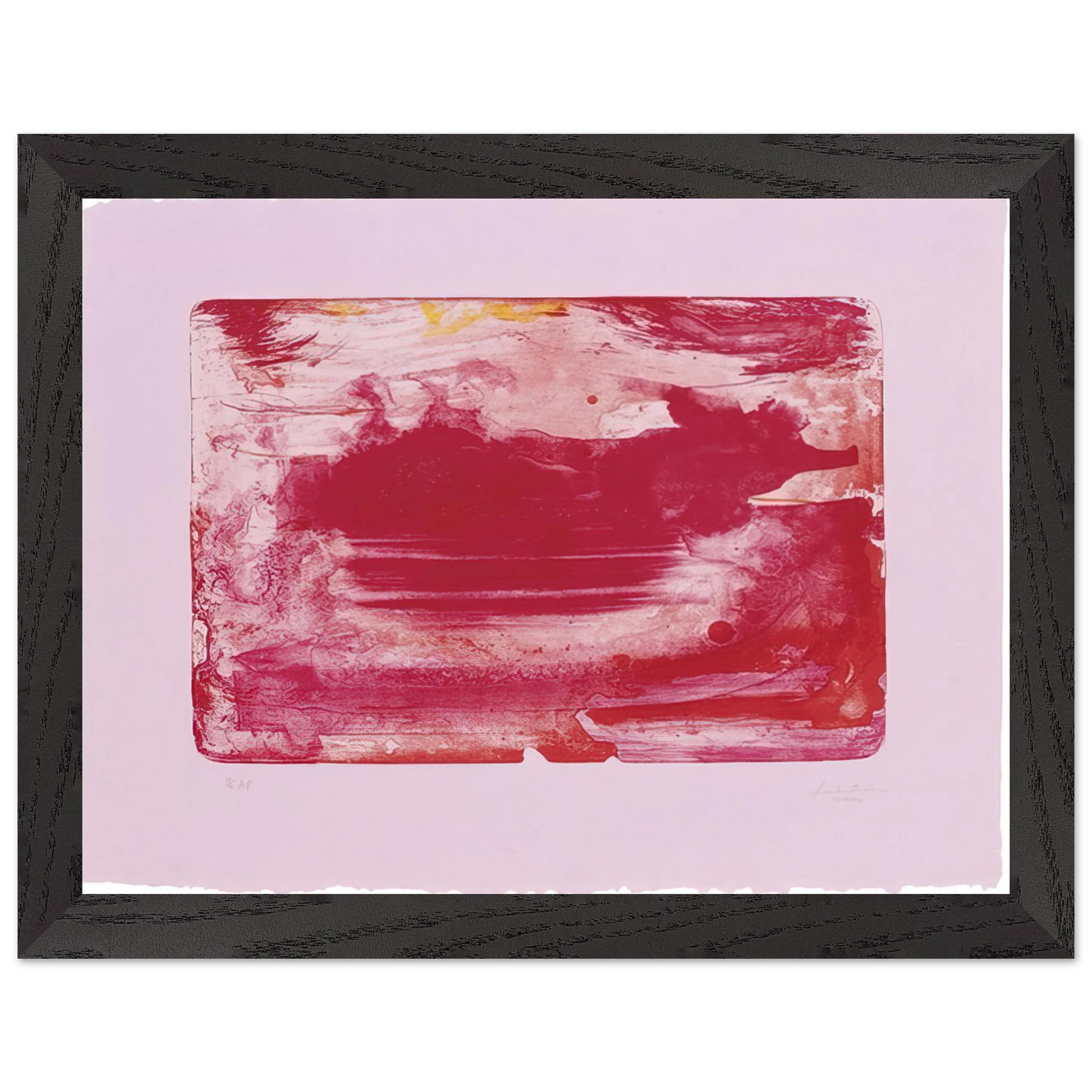 Helen Frankenthaler - The Red Sea - 1982 Wall art - 30x40 cm / 12x16 inches - Premium Wooden Framed Poster With Fine Art Paper - White frame